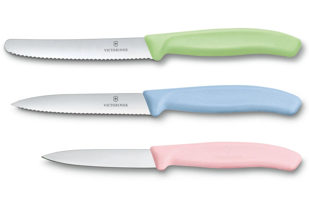 Victorinox Swiss Classic - Set coltelli per verdure Trend Colors - 3 pezzi  Colorati